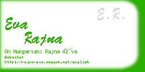 eva rajna business card